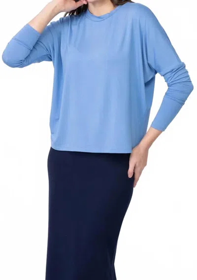 Kmw Dolman Sleeve Top In Denim Blue