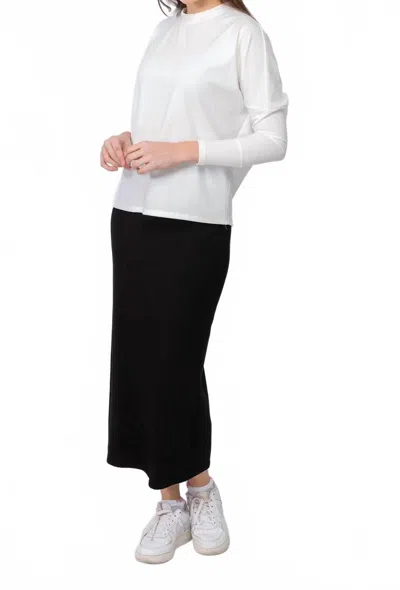 Kmw Midi Tube Skirt In Black In Multi