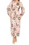 Kmw Wrap Maxi Dress In Beige In Pink