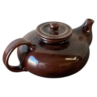 Pre-owned Knabstrup Danish  Keramik Teapot Vintsge Scandinavian Modern Brown Glazed Ceramic