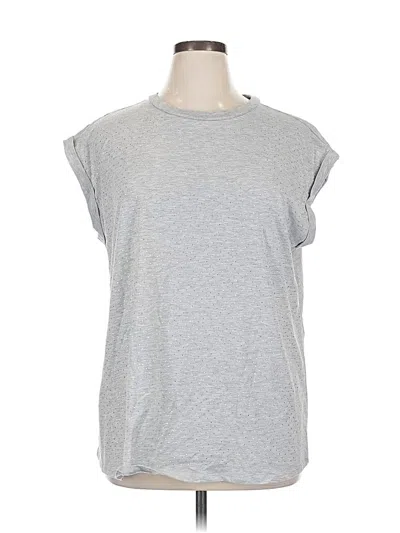 Pre-owned Knapp Studio Short Sleeve Top Gray Crew Neck Tops