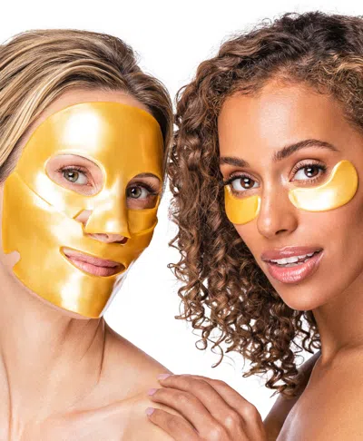 Knesko Gold Repair Collagen Mask & Green Jade Gemstone Roller Discovery Kit In White