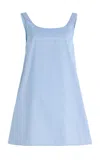 K.ngsley Apollo Draped-back Striped Cotton Poplin Mini Dress