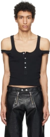 K.ngsley Black 2-way Tank Top In 38no