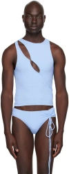 K.ngsley Blue Cutout Swim Top In 05lb