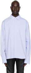 K.ngsley Blue Spliced Snider Shirt In Light Blue