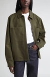 K.ngsley Devin Cotton Twill Jacket In Green