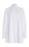 K.ngsley Gaia Open-back Cotton Poplin Mini Shirt Dress
