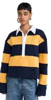 K.ngsley K. Ngsley Riis Deco Polo Navy/ochre In Navy/ochre
