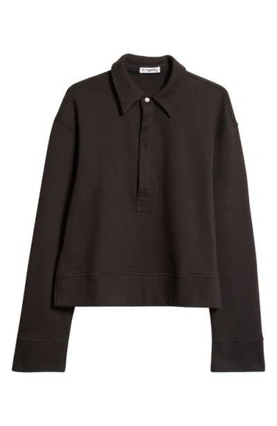K.ngsley Unisex Riis Long Sleeve Polo In Black