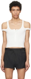 K.ngsley White 2-way Tank Top In 01bc