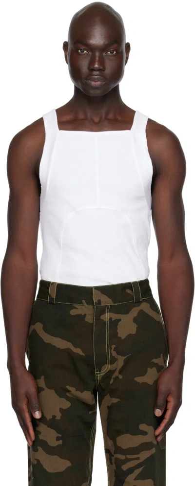 K.ngsley White Banded Dani Tank Top
