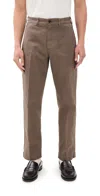 Knickerbocker Canal Tapered Gabardine Cotton Pants Granite In Animal Print