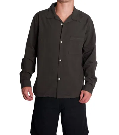 Knickerbocker Fulton Seersucker Shirt In Brown In Black