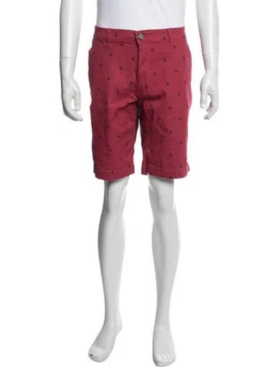 Pre-owned Knickerbocker Graphic Print Chino Shorts In Red