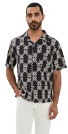 Knickerbocker Knot Panama Cotton Shirt Burnt Black In Burnt Black
