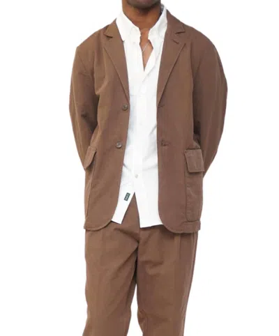 Knickerbocker Linen Basket Suit Jacket In Brown