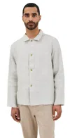 Knickerbocker Mafra Linen Overshirt Taupe In Taupe