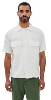 Knickerbocker Mar Cotton And Linen Shirt Bone In Bone