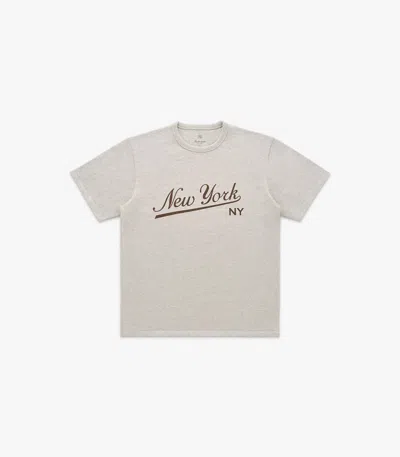 Knickerbocker Men's Big League Heavyweight T-shirt In Oat Grey In Multi