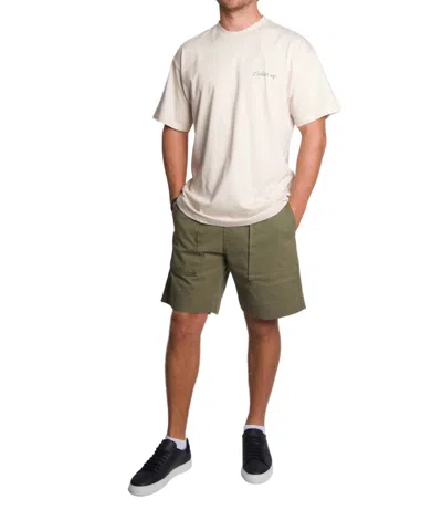 Knickerbocker Men's Camp Twill Short In Khaki In Green