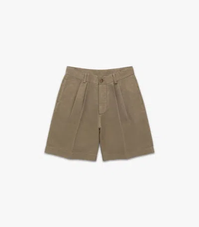 Knickerbocker Men's Harbor Cotton & Linen Short In Khaki In Brown