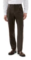 Knickerbocker Miles Tropical Wool Suit Trouser Coffee In Black