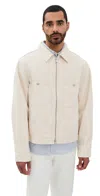 Knickerbocker Pacific Denim Zip Jacket Ecru In Ecru