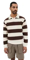 Knickerbocker Rugby Polo Sweatshirt Mushroom/brown In Mushroom/brown