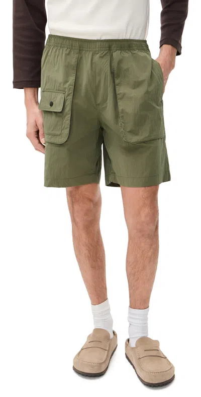 Knickerbocker Scout Nylon Shorts Olive In Green