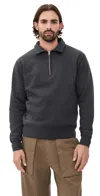 Knickerbocker Stadium Loft Knit Quarter Zip Pullover Peat In Gray