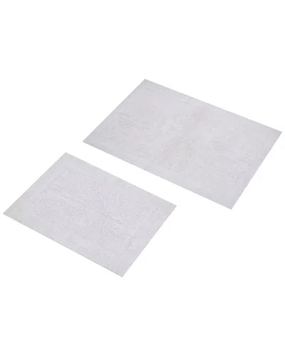 Knightsbridge 2pc Bella Napoli Cotton Bath Rug Set In Gray