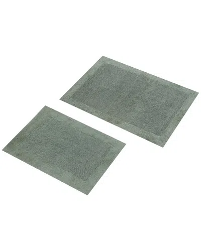 Knightsbridge 2pc Bella Napoli Cotton Bath Rug Set In Gray