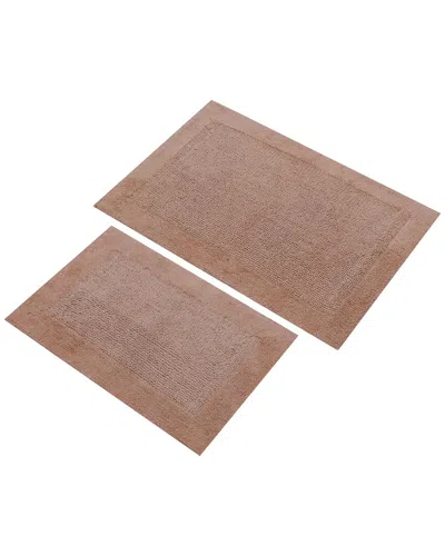 Knightsbridge 2pc Bella Napoli Cotton Bath Rug Set In Neutral