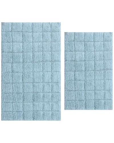 Knightsbridge 2pc Cotton Bath Rug Set In Blue