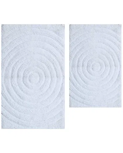 Knightsbridge 2pc Cotton Bath Rug Set In Blue