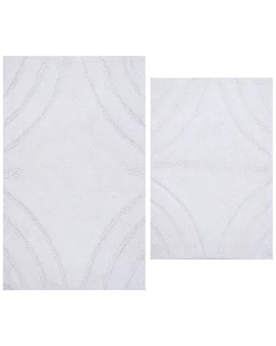 Knightsbridge 2pc Cotton Bath Rug Set In Gray