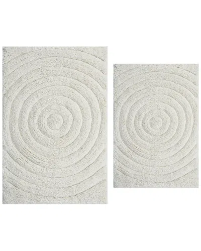 Knightsbridge 2pc Cotton Bath Rug Set In Gray