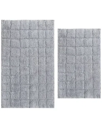 Knightsbridge 2pc Cotton Bath Rug Set In Gray