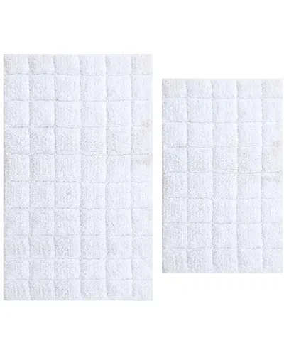 Knightsbridge 2pc Cotton Bath Rug Set In White