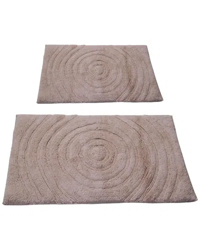 Knightsbridge 2pc Echo Cotton Bath Rug Set In Brown