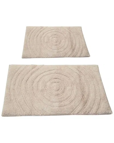 Knightsbridge 2pc Echo Cotton Bath Rug Set In Neutral