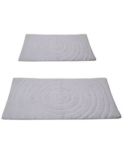 Knightsbridge 2pc Echo Cotton Bath Rug Set In Purple
