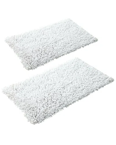 Knightsbridge 2pc Melbourne Cotton Bath Rug Set In Gray