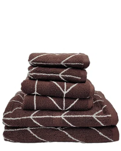 KNIGHTSBRIDGE KNIGHTSBRIDGE 6PC YARN DYED JACQUARD TOWEL SET