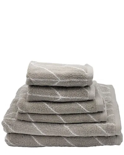 KNIGHTSBRIDGE KNIGHTSBRIDGE 6PC YARN DYED JACQUARD TOWEL SET