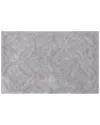 Knightsbridge Rectangle Bath Rug In Silver