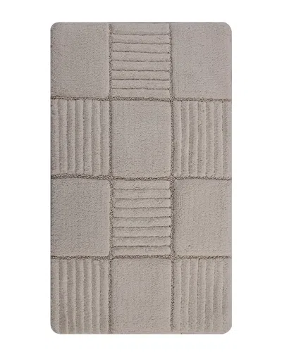 Knightsbridge Chakkar Board Bath Rug In Ivory