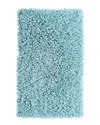 Knightsbridge Chenille Shaggy Bath Rug In Aqua