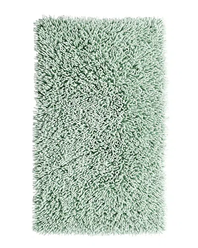 Knightsbridge Chenille Shaggy Bath Rug In Green